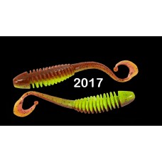 Силиконовая приманка "Volzhanka Tailed Worm 130" цвет 2017 (в упак. 6шт)
